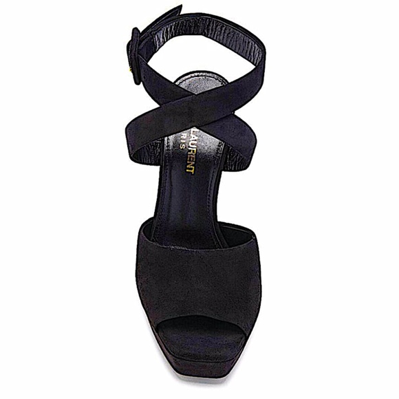 SANDALS Saint Laurent platform suede - Picture 4 of 5